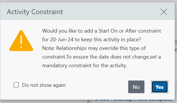Activities - Milestones