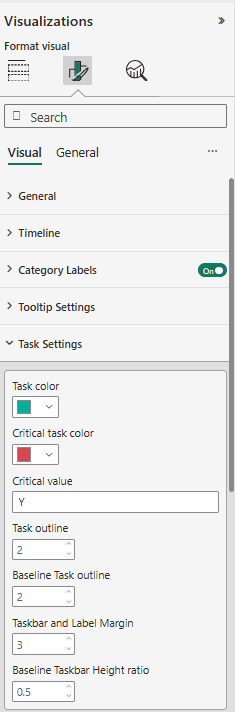 Task Settings Category