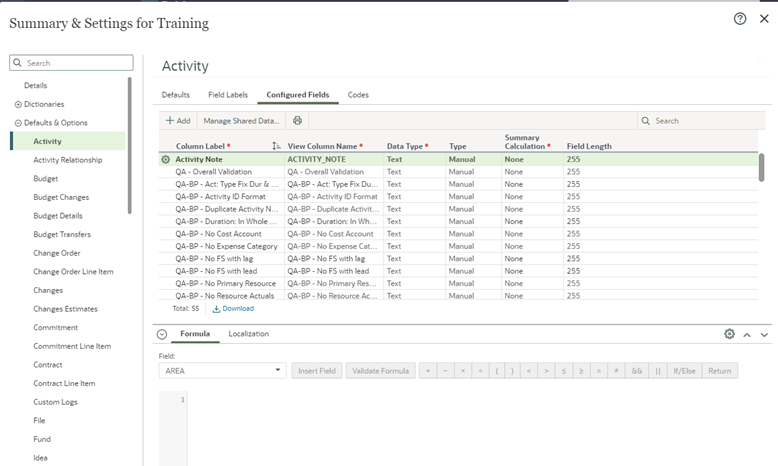 OPC Configured Fields - Image 1