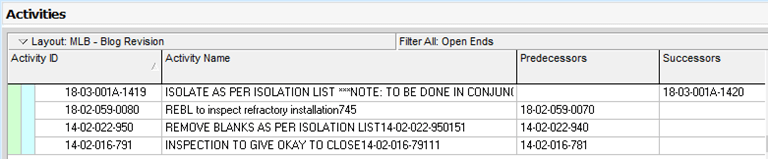 Open Ended Activities in Primavera P6 - Image 2