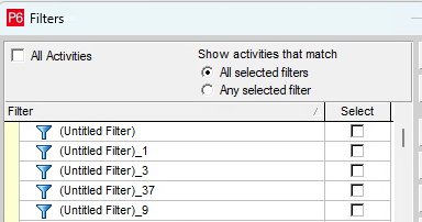 List of Untitled Filters